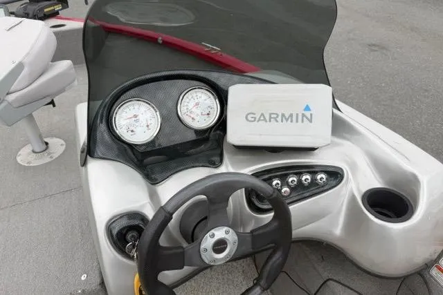 Slide: The Image of 2011 Tracker Pro Guide V-175 SC dashboard with Garmin GPS and gauges. - 5