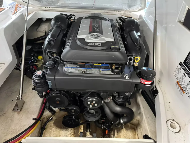 Slide: The Image of Engine compartment of 2016 Monterey 258SS Super Sport boat. - 10