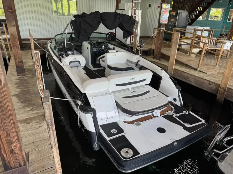 Slide: The Image of 2016 Monterey 258SS Super Sport boat docked. - 3