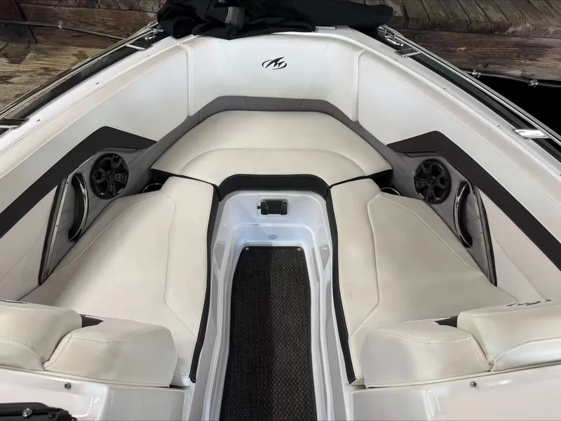Slide: The Image of Interior of 2016 Monterey 258SS Super Sport with white upholstery. - 6