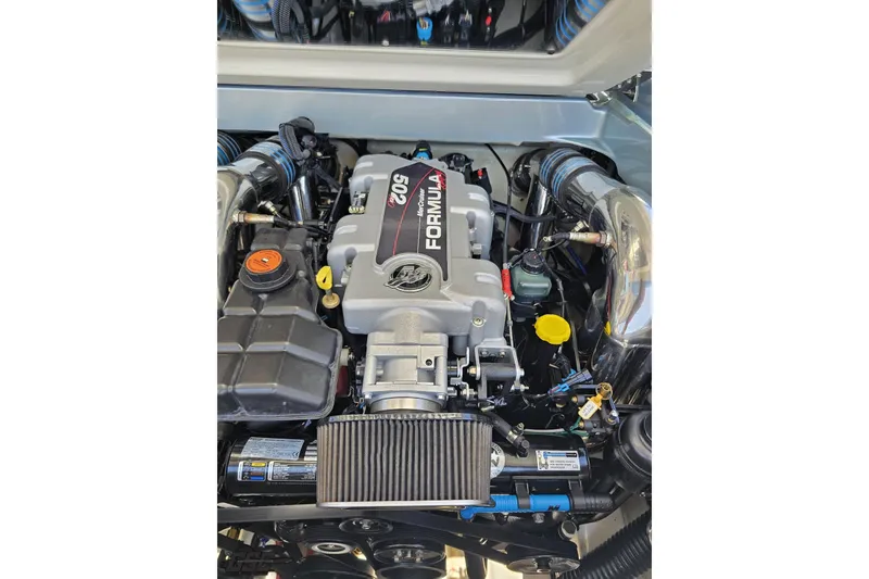 Slide: The Image of Engine of 2012 Formula 353 FASTech boat, showcasing detailed components and design. - 116