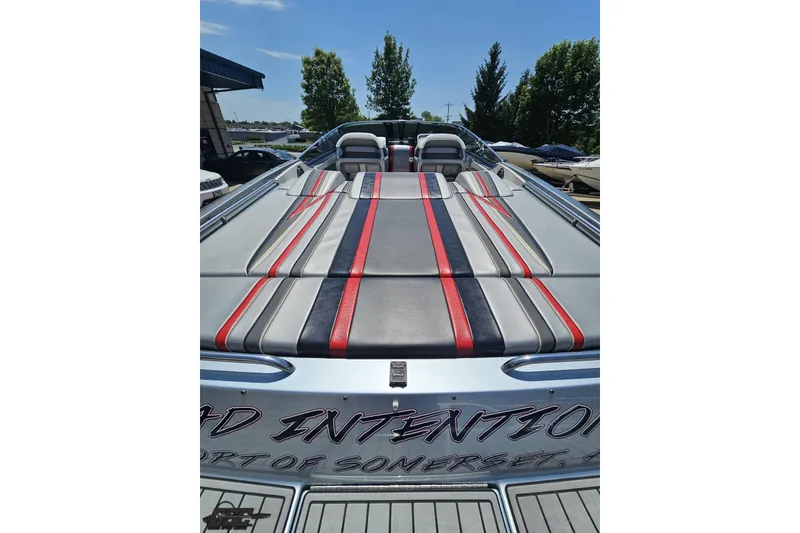 Slide: The Image of 2012 Formula 353 FASTech boat with sleek striped upholstery design. - 31