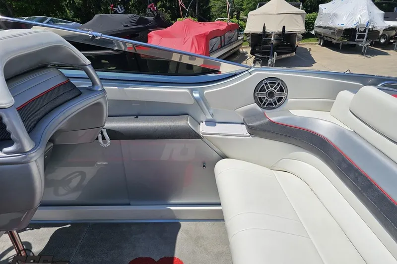 Slide: The Image of Interior of a 2012 Formula 353 FASTech boat with sleek seating and speaker system. - 50