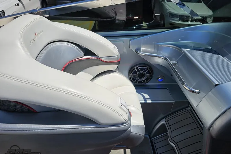 Slide: The Image of Interior of a 2012 Formula 353 FASTech boat, featuring sleek seating and modern design elements. - 55