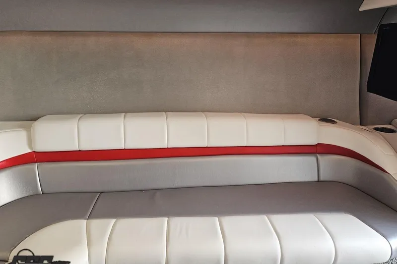 Slide: The Image of 2012 Formula 353 FASTech interior with white and red cushioned seating. - 87