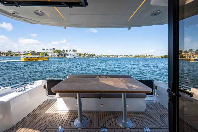 Slide: The Image of Greenline 45 Fly 2022 yacht with waterfront view. - 28