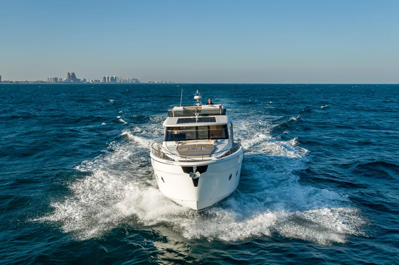 Slide: The Image of Greenline 45 Fly Yacht 2022 cruising on open sea. - 4