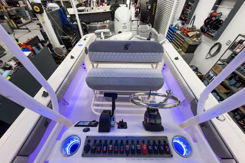Slide: The Image of Interior view of 2026 Carolina Skiff 24 Ultra Elite boat. - 16