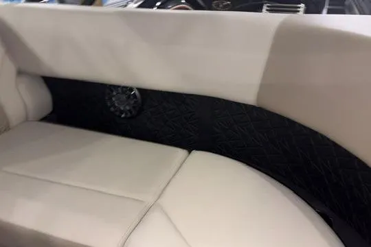 Slide: The Image of Luxurious interior seating of 2026 Alera A22Q boat with elegant design. - 15