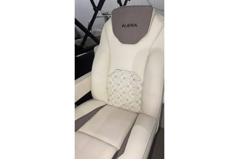 Slide: The Image of Luxurious Alera Marine M23Q 2026 boat seat with geometric design and premium upholstery. - 5
