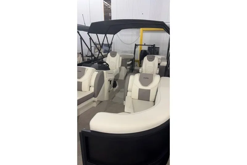 Slide: The Image of 2026 Alera Marine M23Q boat interior with luxurious seating and modern design. - 6