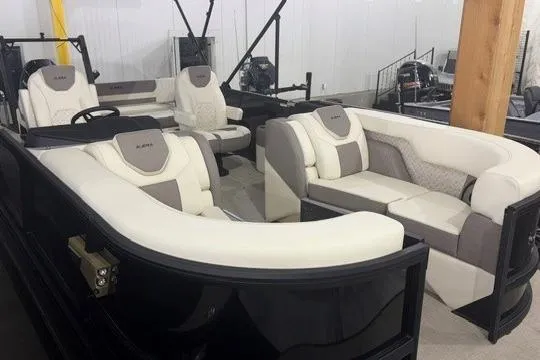 The Image of Luxurious 2026 Alera M23L boat interior with plush seating and modern design. - 0