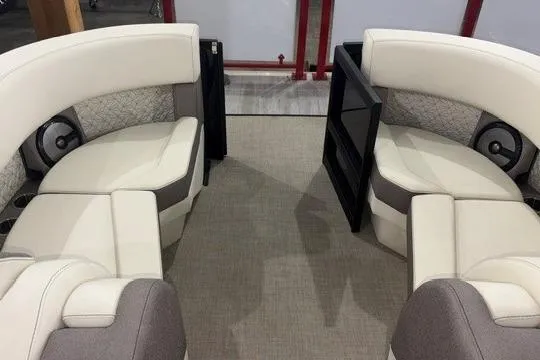 Slide: The Image of Luxurious interior of 2026 Alera M23L with plush seating and modern design. - 6