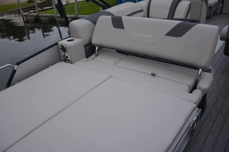 Slide: The Image of Manufacturer Provided Image: 2022 Sylvan L3 DLZ Bar boat with comfortable seating and modern design. - 12