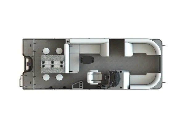 Slide: The Image of Manufacturer Provided Image: Top view of 2022 Sylvan L3 DLZ Bar pontoon boat layout. - 15