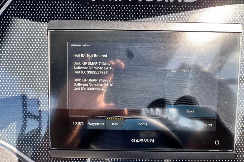 Slide: The Image of Garmin GPSMAP 743xsv display on 2023 Hurricane SunDeck 2600 OB boat dashboard. - 5