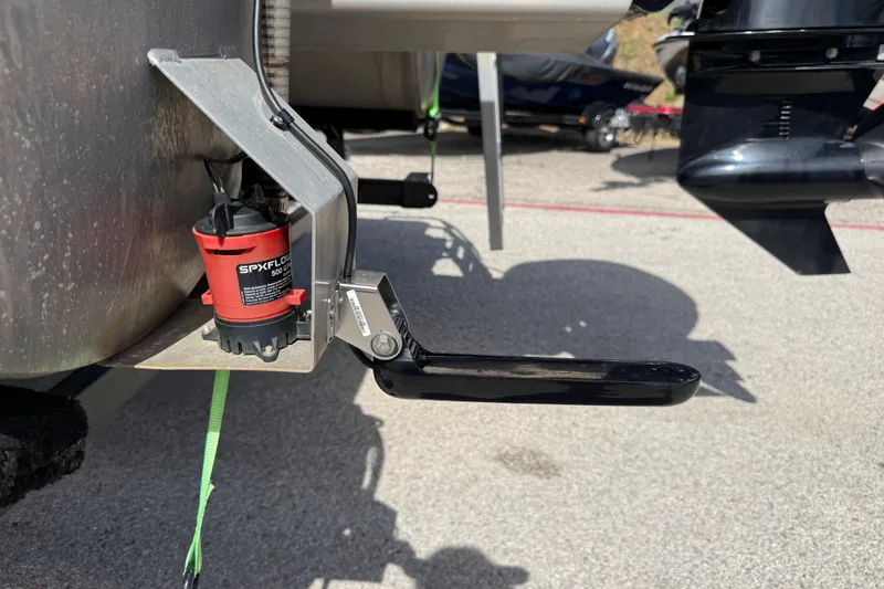 Slide: The Image of Close-up of a 2021 Sun Tracker SportFish 22 DLX boat component with SPXFLOW pump. - 20