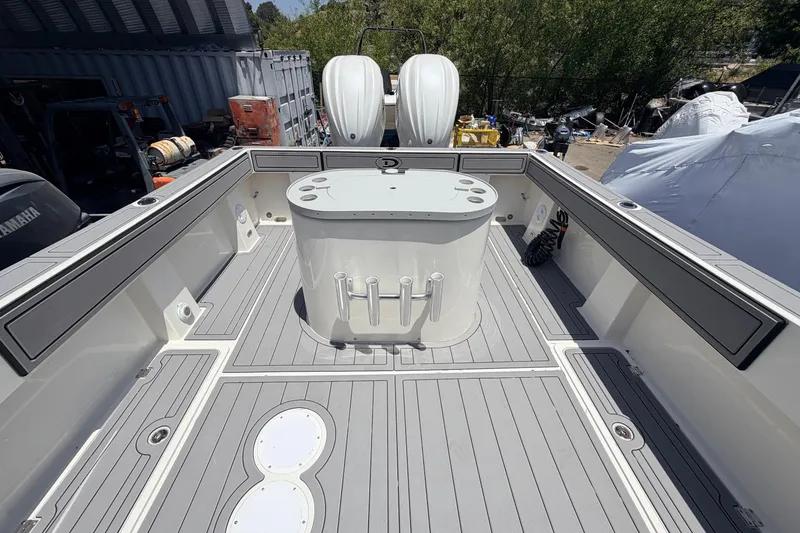 Slide: The Image of 2026 Defiance Admiral 270 EX boat deck with modern design and spacious layout. - 16