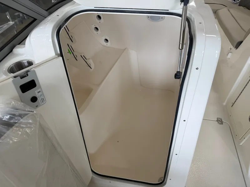 Slide: The Image of Interior of Key West 239 DFS 2026 boat cabin. - 12