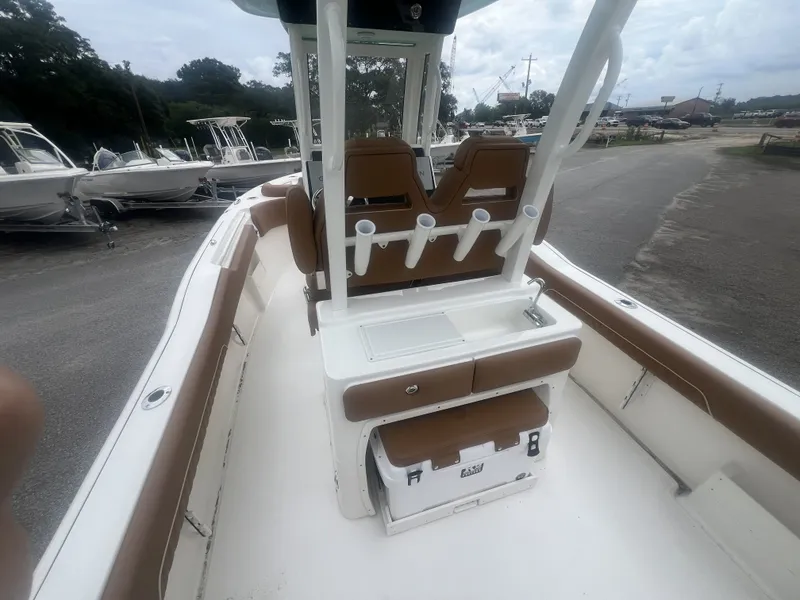 Slide: The Image of Interior view of a 2026 Key West 249 FS boat at the dock. - 3