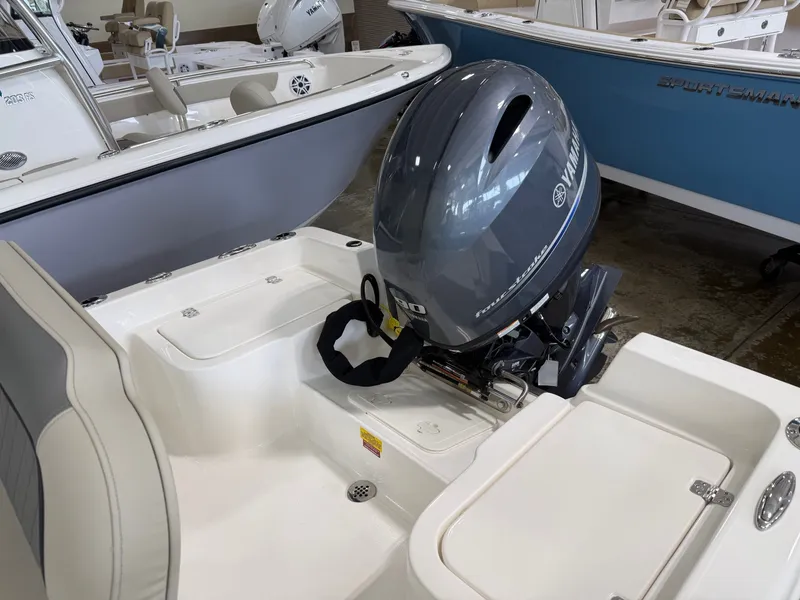 Slide: The Image of Key West 1720 Center Console boat with Yamaha outboard motor. - 7