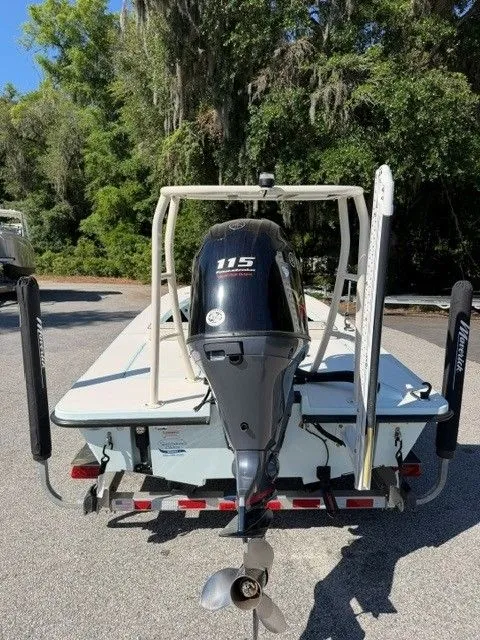 Slide: The Image of 2017 Maverick Mirage 18 HPX-V boat with outboard motor. - 12