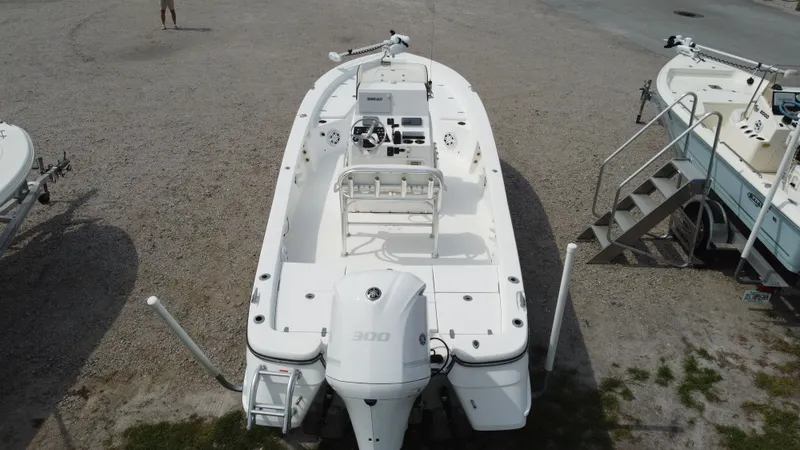 Slide: The Image of Aerial view of a 2017 Black Jack 256 boat on gravel. - 3