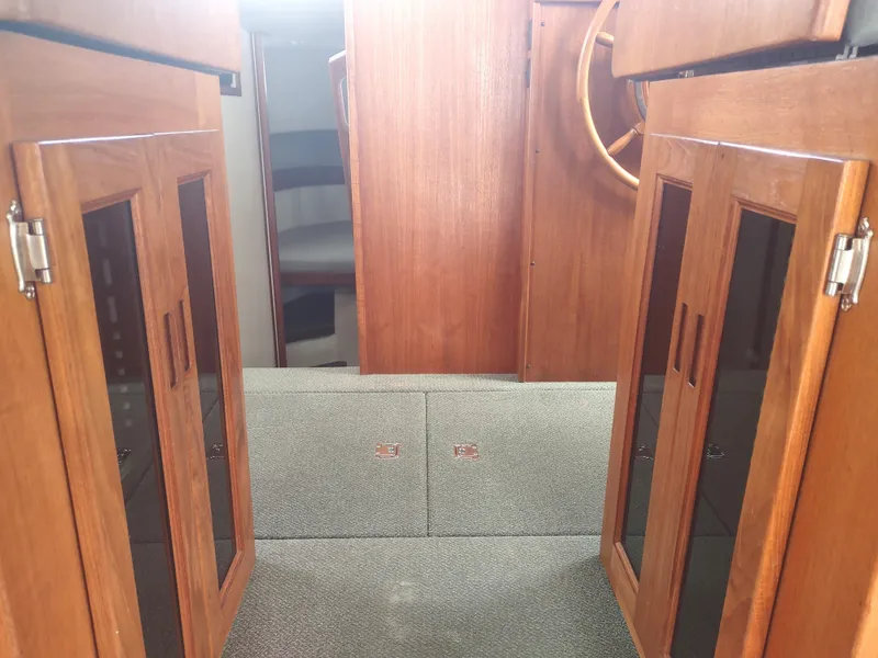 Slide: The Image of Interior of a 2005 Nordic Tug 32 with wooden doors. - 48