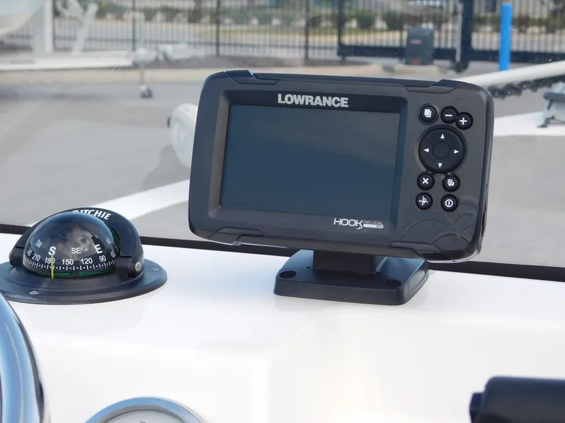 Slide: The Image of Lowrance Hook Reveal on Sea Pro 172 Bay boat, 2022 model. - 12