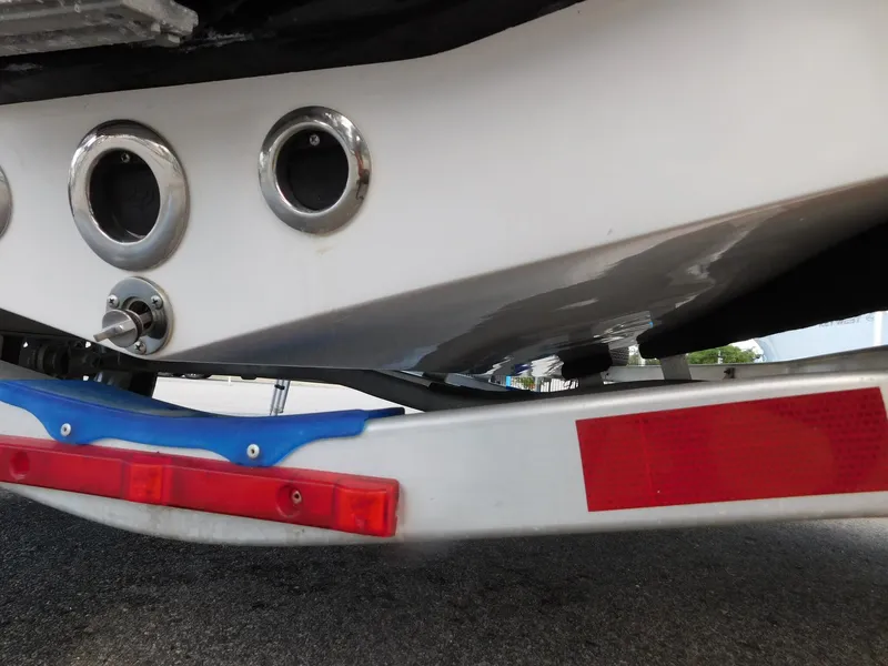 Slide: The Image of Rear view of a 2022 Sea Pro 172 Bay boat on a trailer. - 18
