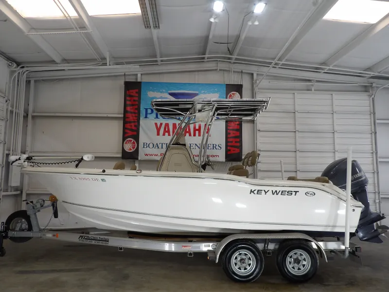 The Image of 2016 Key West 219 FS boat in a storage facility. - 1