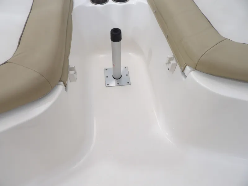 Slide: The Image of Interior of a 2016 Key West 219 FS boat with seating area. - 25
