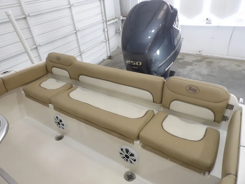 Slide: The Image of Interior of a 2016 Key West 219 FS boat with Yamaha engine. - 33