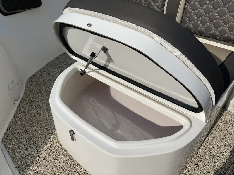 Slide: The Image of Tidewater 292 CC Adventure 2021 seat with storage compartment. - 26