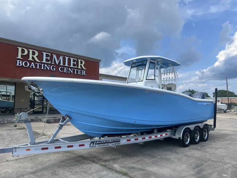 Slide: The Image of 2021 Tidewater 292 CC Adventure boat at Premier Boating Center. - 3