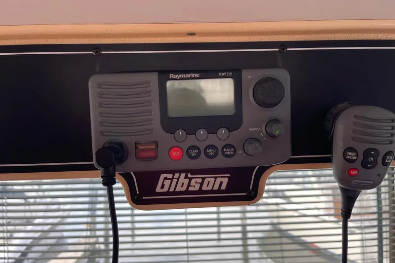 Slide: The Image of Control panel of a 1991 Gibson 37 Standard Houseboat with Raymarine equipment. - 16