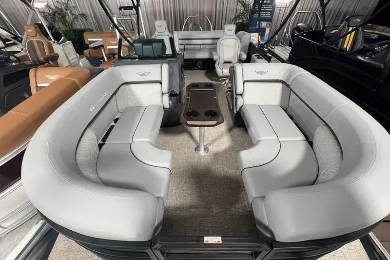 Slide: The Image of 2026 Bennington 22 M Swingback pontoon boat with luxurious seating and modern design. - 11