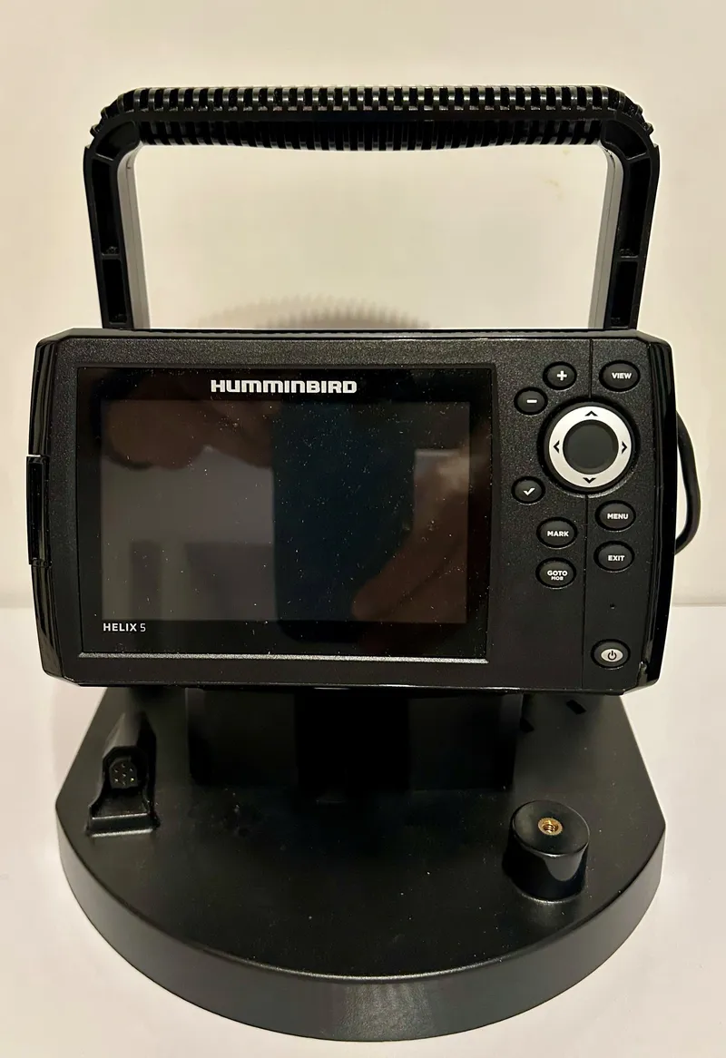 Slide: The Image of Humminbird Helix 5 fish finder on Grady-White Seafarer 226, year 2002. - 11