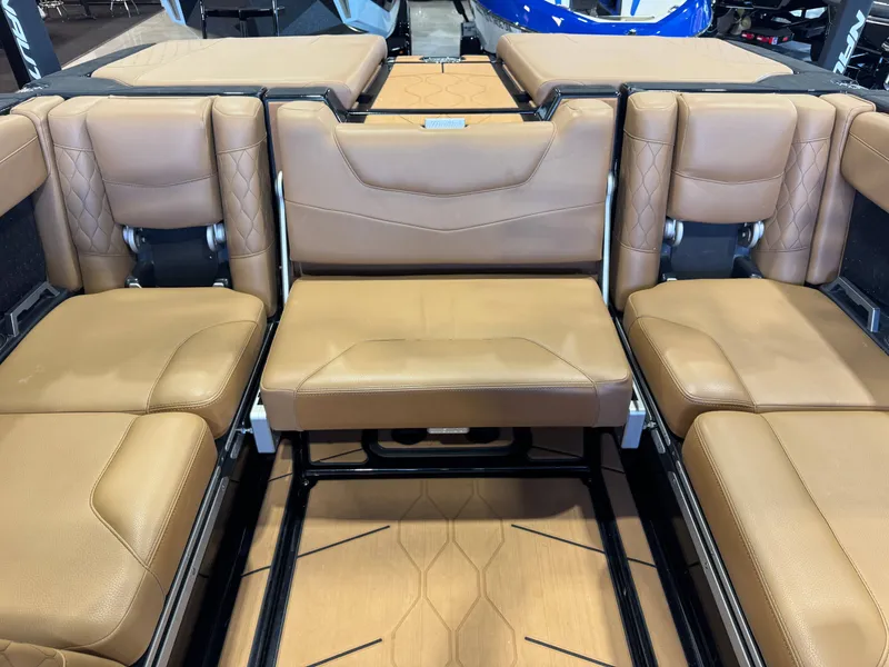 Slide: The Image of Interior of 2021 Malibu M240 with brown leather seats. - 25