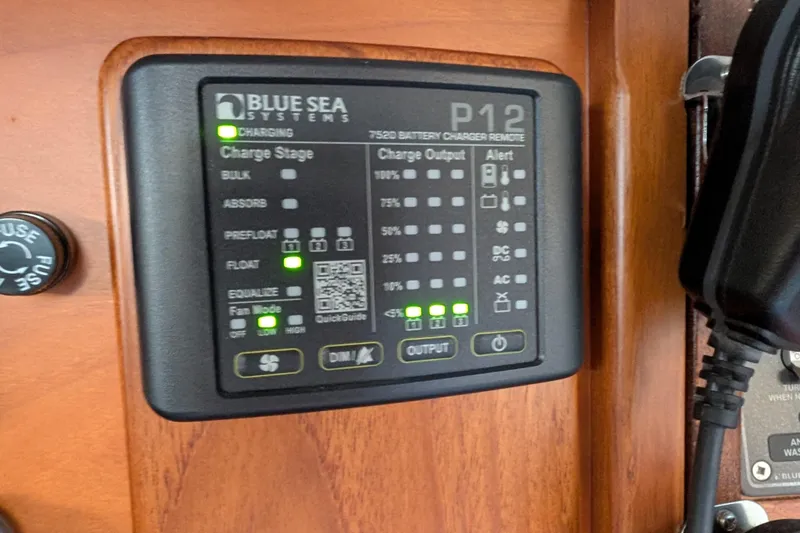 Slide: The Image of Blue Sea Systems P12 battery charger remote on Ohlson 38, 1984 model. - 20