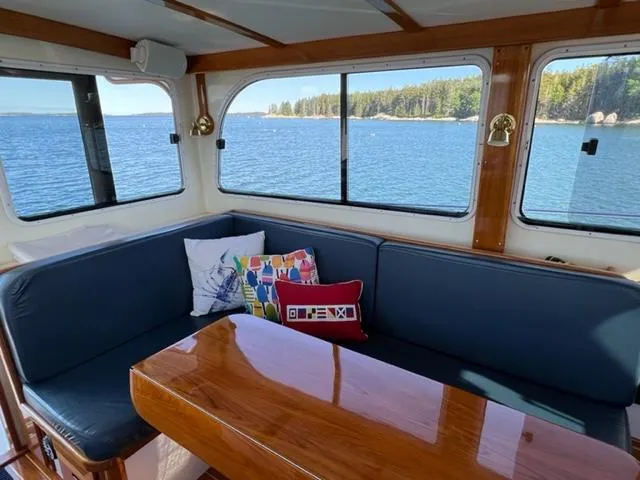 Slide: The Image of Interior of a 2000 Duffy 35 Hardtop Cruiser with ocean view. - 4