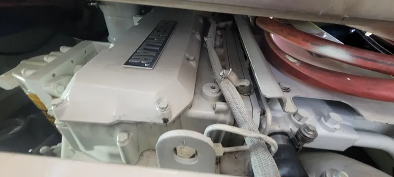 Slide: The Image of Engine compartment of a 2000 Duffy 35 Hardtop Cruiser. - 45