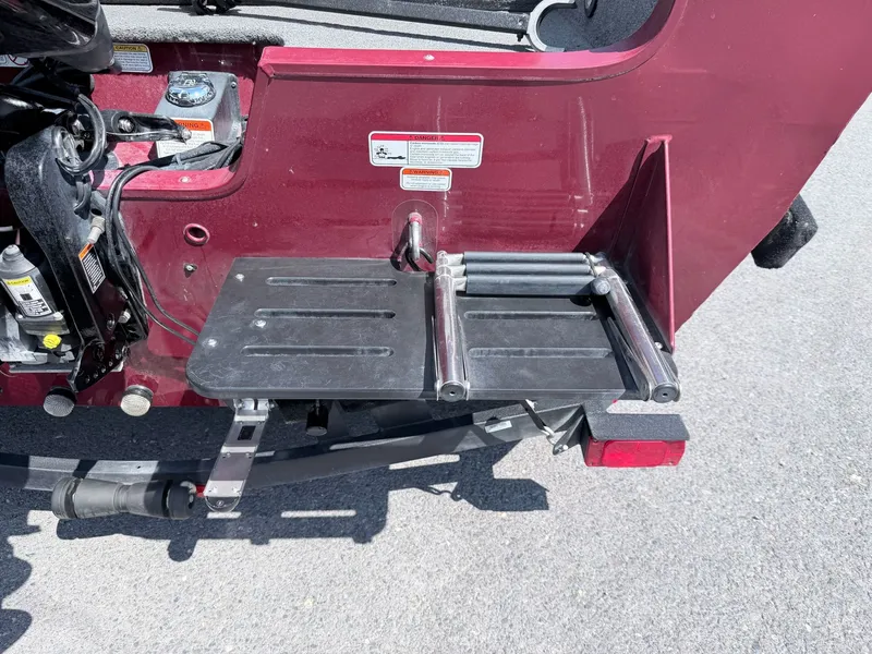 Slide: The Image of 2017 Tracker Targa V-18 Combo boat ladder, close-up view. - 16