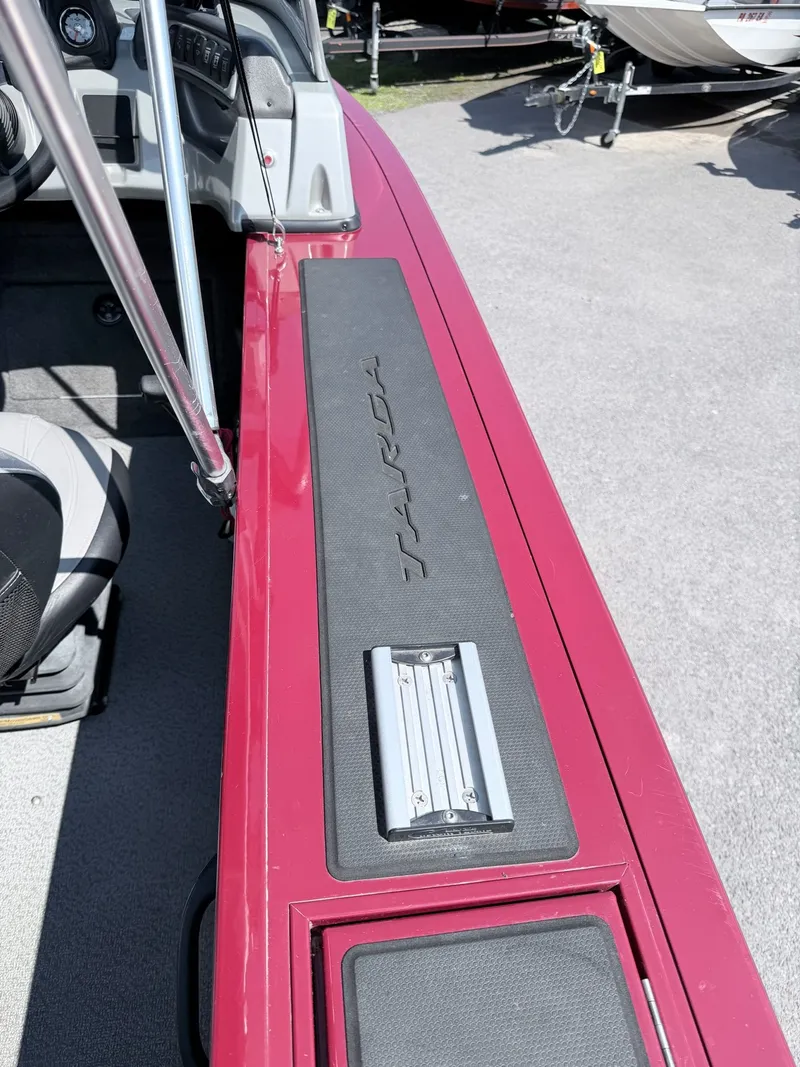 Slide: The Image of 2017 Tracker Targa V-18 Combo boat deck in red. - 37