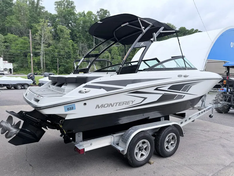 Slide: The Image of 2020 Monterey M-20 boat on trailer, side view. - 16