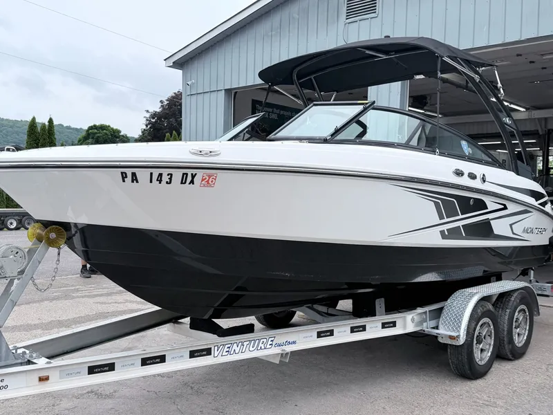 Slide: The Image of 2020 Monterey M-20 boat on a trailer. - 30