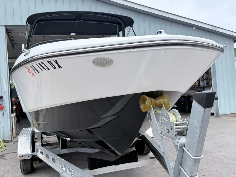 Slide: The Image of 2020 Monterey M-20 boat on a trailer. - 33
