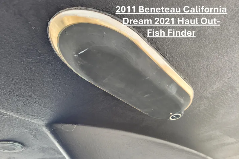 Slide: The Image of Fish finder installation on 2011 Beneteau Oceanis 37 during 2021 haul out. - 87