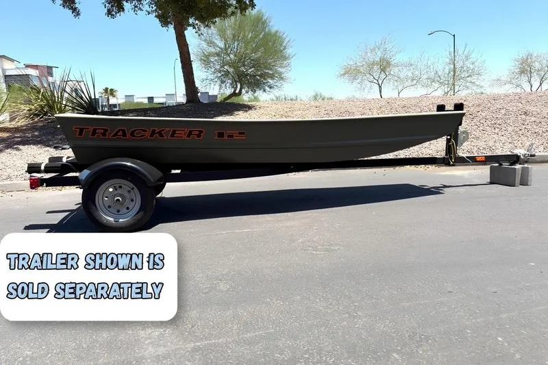 The Image of 2026 Tracker Grizzly 12 Jon boat on trailer; trailer sold separately. - 0