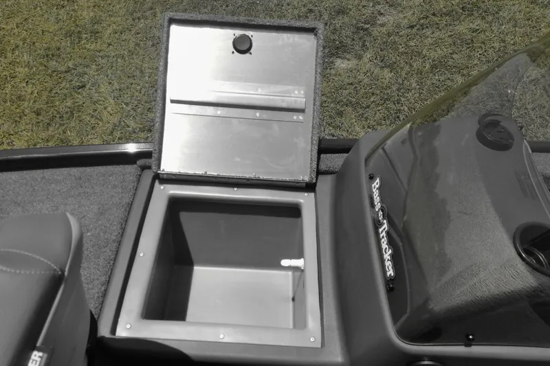 Slide: The Image of Open storage compartment on 2026 Tracker Bass Tracker Classic XL boat. - 12